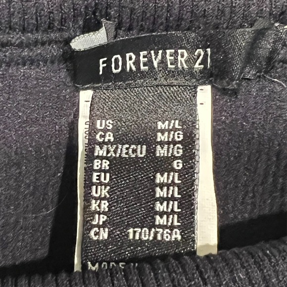 Forever 21 Babydoll Crop Tank Top Hook Eye Women's Junior's M/L Black - Picture 5 of 11